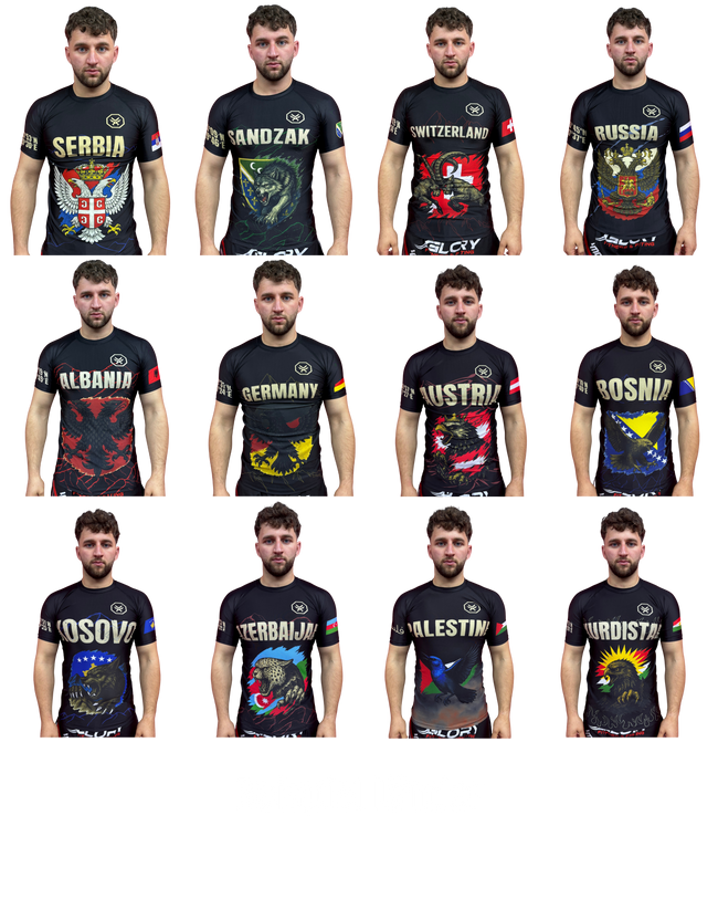 Länder Rashguard - Mit Namen (Versand ca. 4 Wochen)